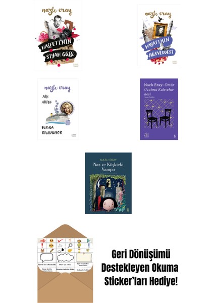 Nazlı Eray 5 Kitap Set + Okuma Sticker'ları