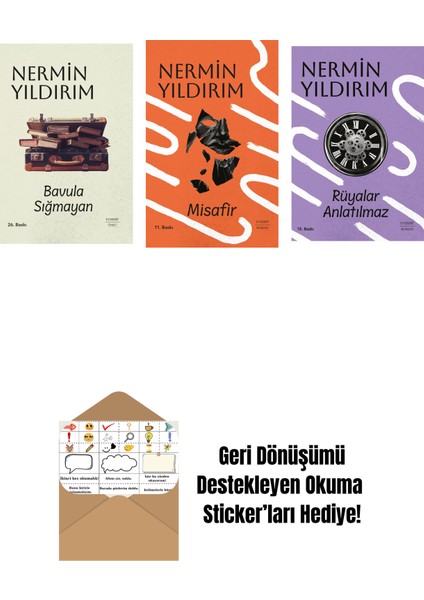 Bavula Sığmayan (Ciltli) + Misafir (Ciltli) + Rüyalar Anlatılmaz + Okuma Sticker'ları