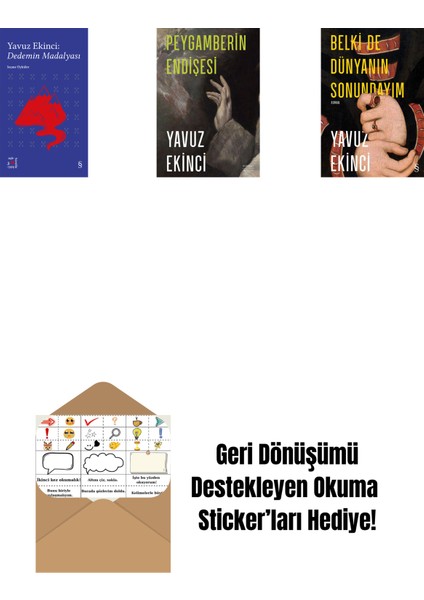 Everest Açıkhava 39 - Dedemin Madalyası + Peygamberin Endişesi + Belki De Dünyanın Sonundayım (Ciltli) + Okuma Sticker'ları