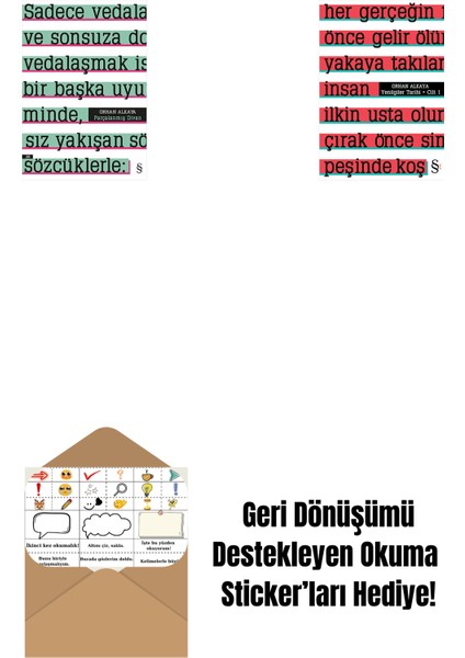 Parçalanmış Divan + Yenilgiler Tarihi + Okuma Sticker'ları