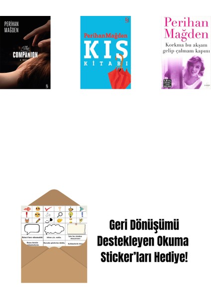 The Companion + Kış Kitabı + Korkma Bu Akşam Gelip Çalmam Kapını + Okuma Sticker'ları
