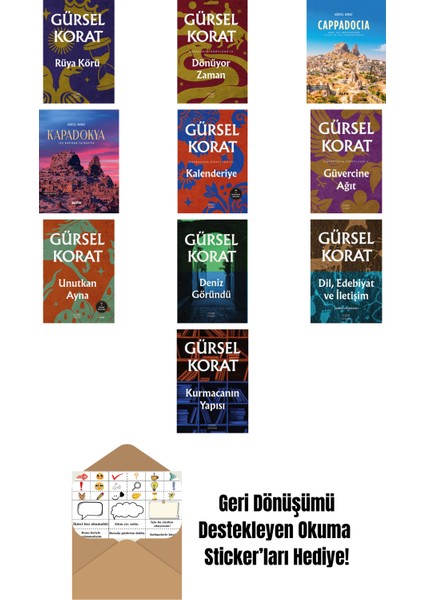 Gürsel Korat 10 Kitap Set + Okuma Sticker'ları