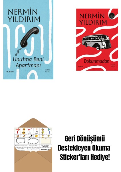 Unutma Beni Apartmanı (Ciltli) + Dokunmadan + Okuma Sticker'ları