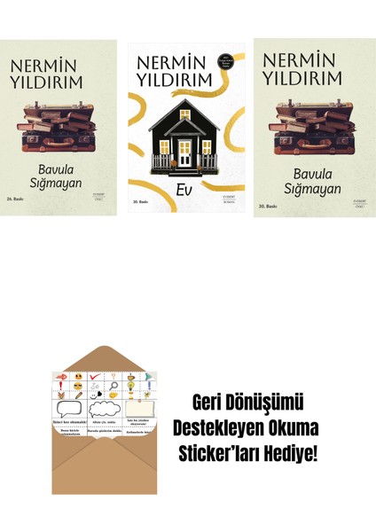 Bavula Sığmayan (Ciltli) + Ev + Bavula Sığmayan + Okuma Sticker'ları