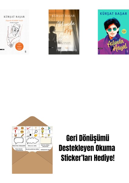 Dışarda Kötülük Vardı (Ciltli) + Aklımda Hep Sen + Aslında Hayal + Okuma Sticker'ları
