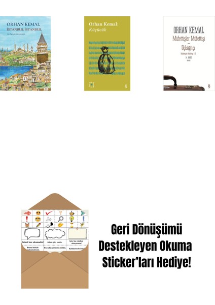 Istanbul Istanbul (Ciltli) + Everest Açıkhava 13 - Küçücük + Müfettişler Müfettişi - Üçkâğıtçı (2 Kitap Bir Arada) + Okuma Sticker'ları