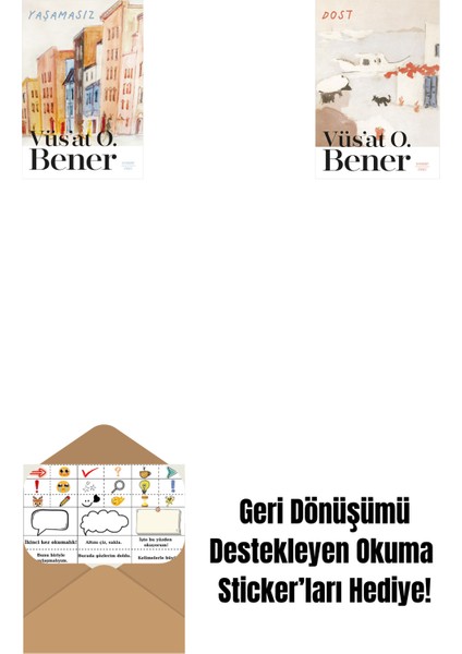 Yaşamasız + Dost + Okuma Sticker'ları