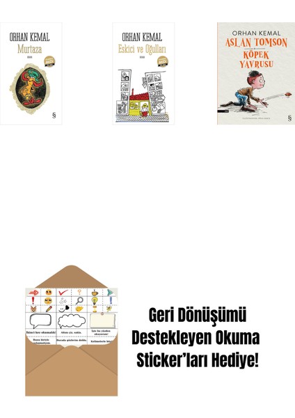 Murtaza (Midi Boy) + Eskici ve Oğulları (Midi Boy) + Aslan Tomson - Köpek Yavrusu + Okuma Sticker'ları