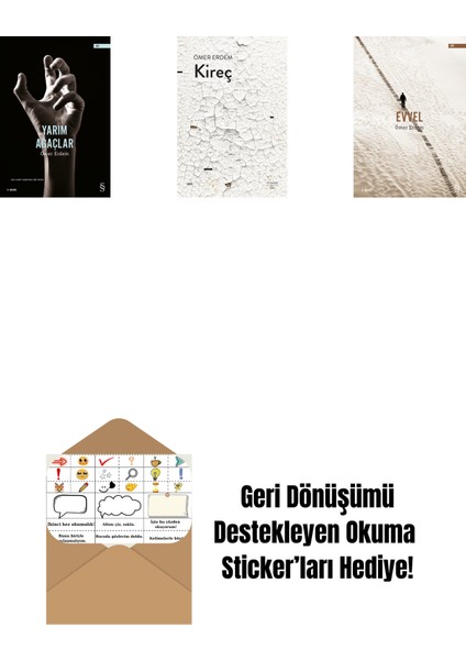 Yarım Ağaçlar + Kireç + Evvel + Okuma Sticker'ları