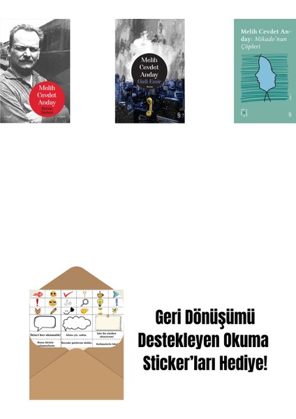 Melih Cevdet Anday - Bütün Şiirleri + Gizli Emir (Ciltli) + Everest Açıkhava 3 - Mikado’nun Çöpleri + Okuma Sticker'ları
