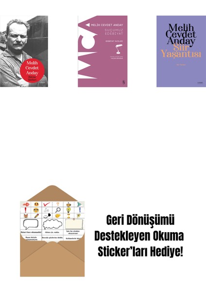 Melih Cevdet Anday - Bütün Şiirleri + Suçumuz Edebiyat + Şiir Yaşantısı - Şiir Yazıları + Okuma Sticker'ları