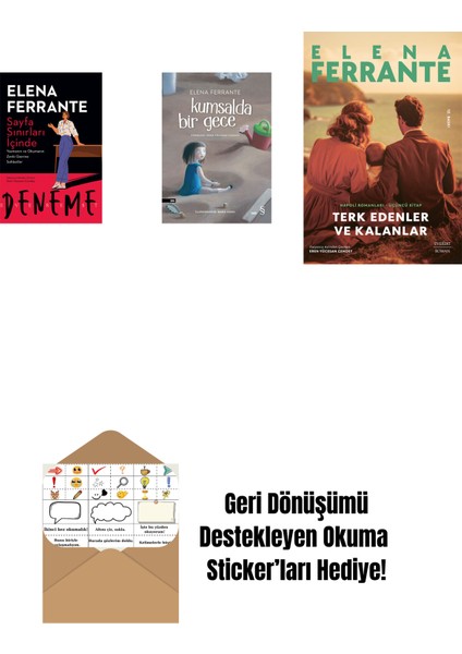 Sayfa Sınırları Içinde + Kumsalda Bir Gece + Terk Edenler ve Kalanlar + Okuma Sticker'ları