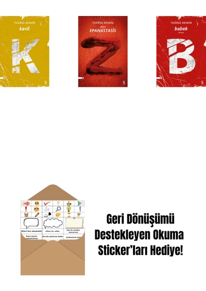 Kavil + Zito I Epanastasis - Yaşasın Isyan + Babek + Okuma Sticker'ları