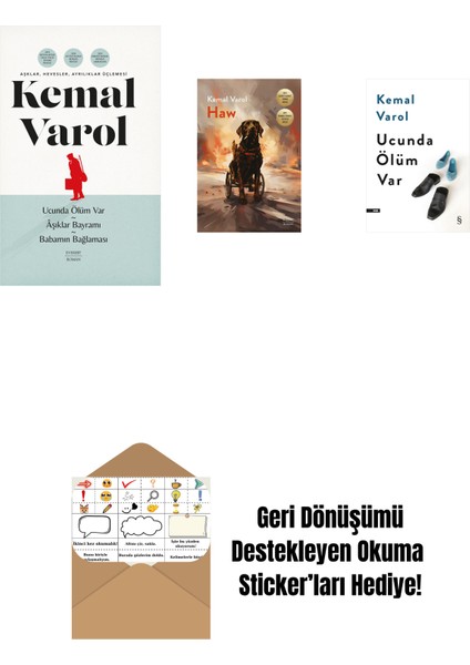 Aşklar, Hevesler, Ayrılıklar Üçlemesi (Ciltli) + Haw + Ucunda Ölüm Var + Okuma Sticker'ları