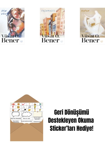 Ipin Ucu + Yaşamasız + Kapan + Okuma Sticker'ları