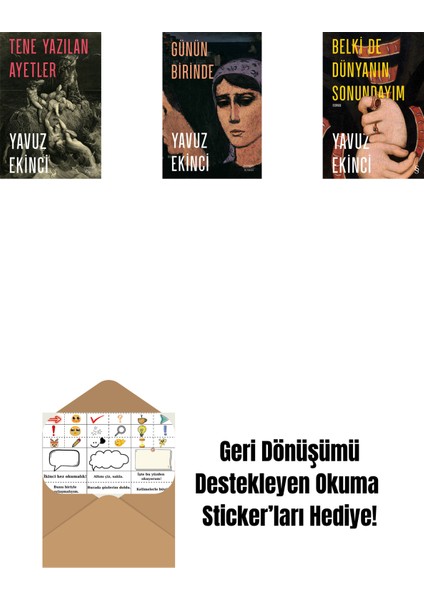 Tene Yazılan Ayetler + Günün Birinde + Belki De Dünyanın Sonundayım + Okuma Sticker'ları