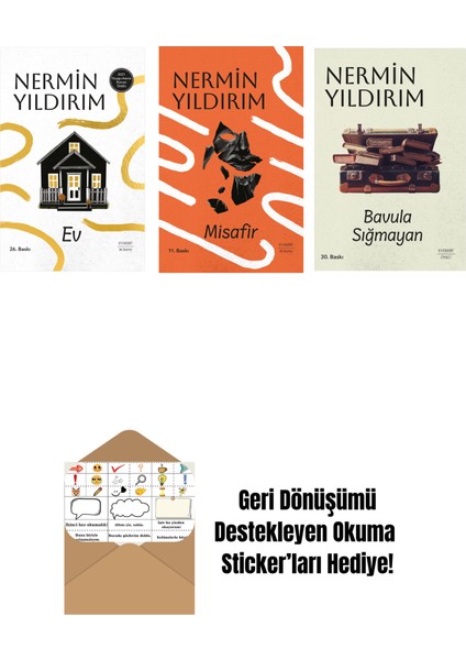 Ev (Ciltli) + Misafir (Ciltli) + Bavula Sığmayan + Okuma Sticker'ları