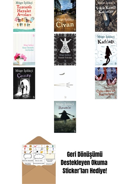 Müge Iplikçi 10 Kitap Set + Okuma Sticker'ları
