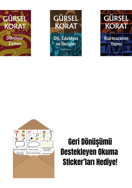 Dönüyor Zaman + Dil, Edebiyat ve Iletişim + Kurmacanın Yapısı + Okuma Sticker'ları