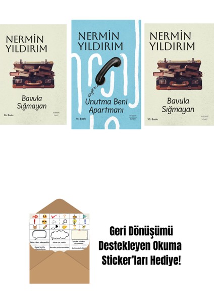 Bavula Sığmayan (Ciltli) + Unutma Beni Apartmanı (Ciltli) + Bavula Sığmayan + Okuma Sticker'ları