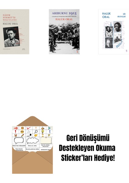 Nazım Hikmet'in Yolculuğu (Ciltli) + Arıburnu 1915 + Şiir Hikâyeleri + Okuma Sticker'ları