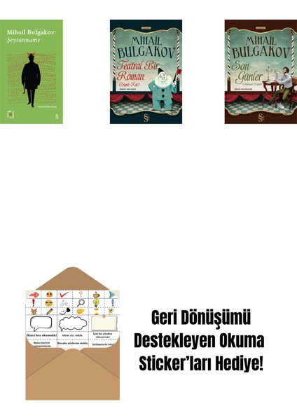 Everest Açıkhava 12 - Şeytanname + Teatral Bir Roman + Son Günler + Okuma Sticker'ları