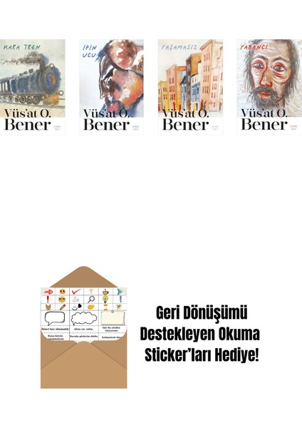Vüsat O. Bener 4 Kitap Set + Okuma Sticker'ları