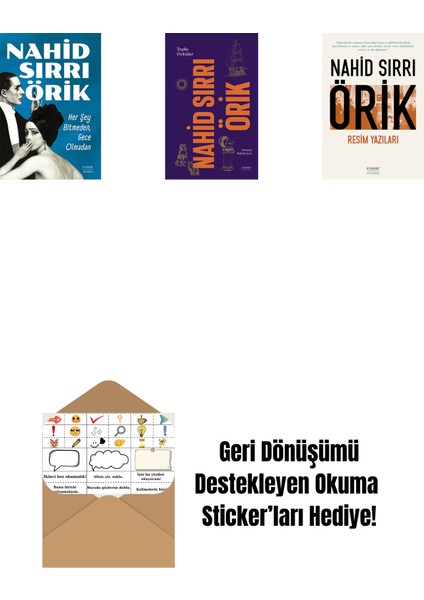 Her Şey Bitmeden, Gece Olmadan + Nahid Sırrı Örik - Toplu Öyküler (Ciltli) + Resim Yazıları + Okuma Sticker'ları