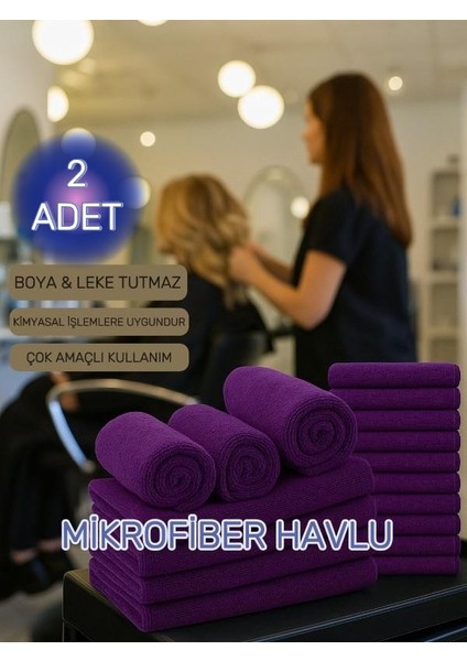 ( 2 Adet ) 50X90CM Mikrofiber Havlu , Berber Havlusu, Kuaför Havlusu, Sporcu Havlusu, El Yüz Havlusu