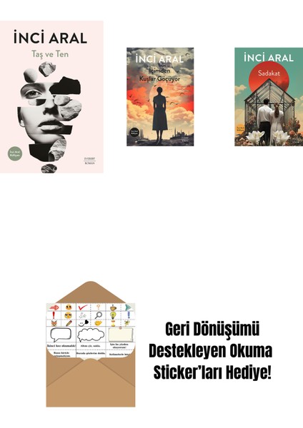 Taş ve Ten + Içimden Kuşlar Göçüyor + Sadakat + Okuma Sticker'ları
