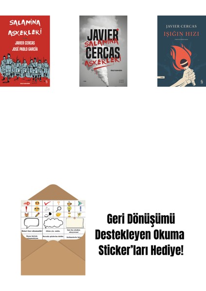 Salamina Askerleri (Çizgi Roman) + Salamina Askerleri + Işığın Hızı + Okuma Sticker'ları