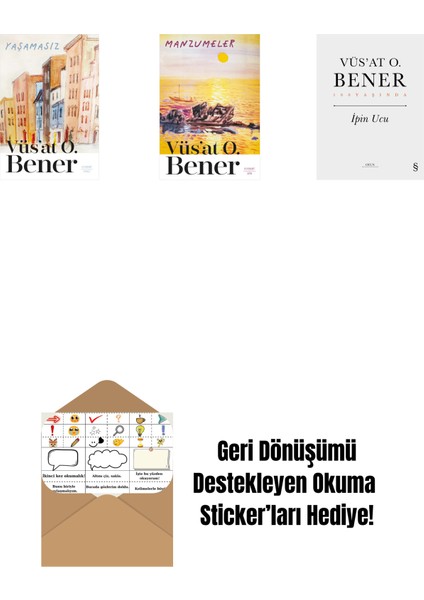 Yaşamasız + Manzumeler + Ipin Ucu (Ciltli) + Okuma Sticker'ları