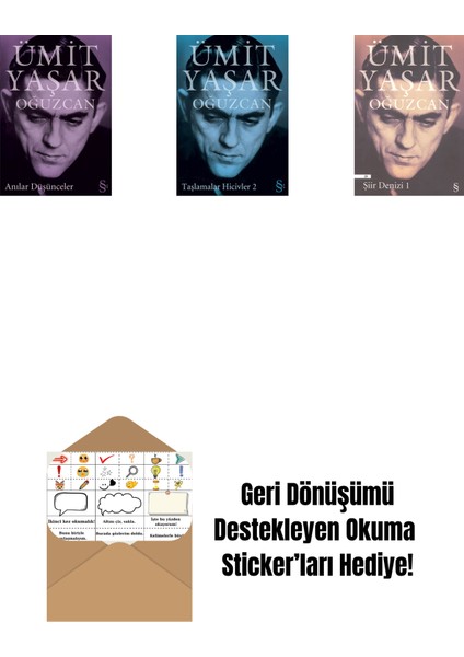 Anılar Düşünceler + Taşlamalar Hicivler 2 + Şiir Denizi 1 + Okuma Sticker'ları