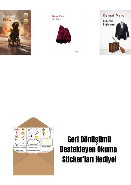 Haw + Kin Divanı + Babamın Bağlaması (Ciltli) + Okuma Sticker'ları