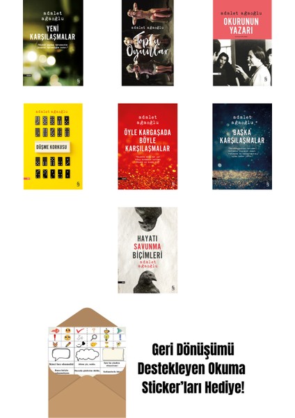 Adalet Ağaoğlu 7 Kitap Set + Okuma Sticker'ları