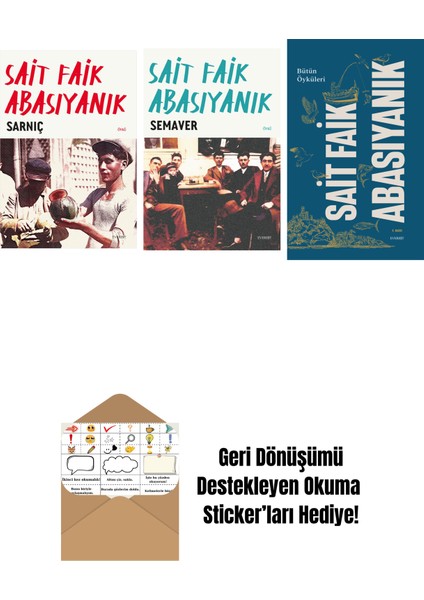 Sarnıç + Semaver + Bütün Öyküleri - Sait Faik Abasıyanık (Ciltli) + Okuma Sticker'ları