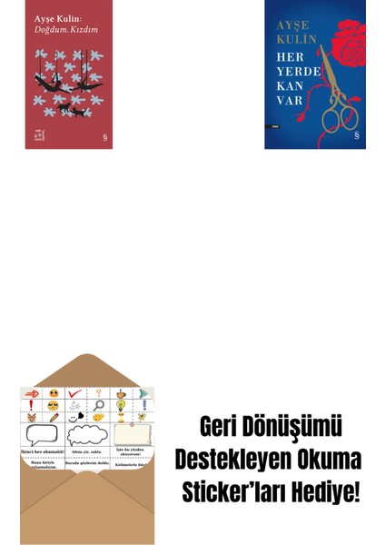 Everest Açıkhava 19 - Doğdum. Kızdım + Her Yerde Kan Var (Ciltli) + Okuma Sticker'ları