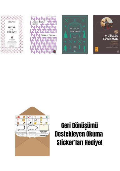 Ahmet Mithat Efendi 4 Kitap Set + Okuma Sticker'ları