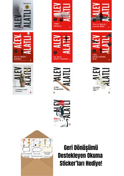 Alev Alatlı 10 Kitap Set + Okuma Sticker'ları