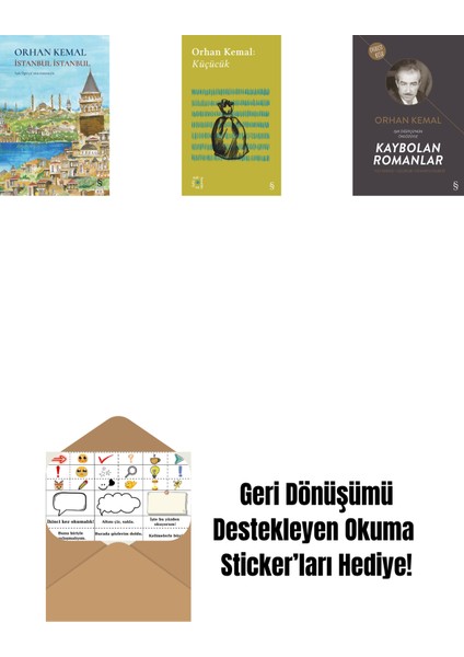 Istanbul Istanbul (Ciltli) + Everest Açıkhava 13 - Küçücük + Kaybolan Romanlar + Okuma Sticker'ları