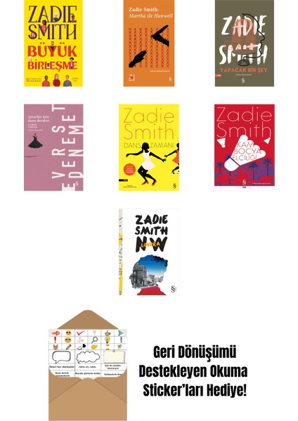 Zadie Smith 7 Kitap Set + Okuma Sticker'ları