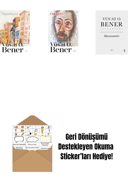 Yaşamasız + Yabancı + Manzumeler (Ciltli) + Okuma Sticker'ları