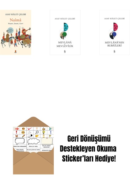 Naîmâ + Mevlana ve Mevlevilik + Mevlana'nın Rubaileri + Okuma Sticker'ları