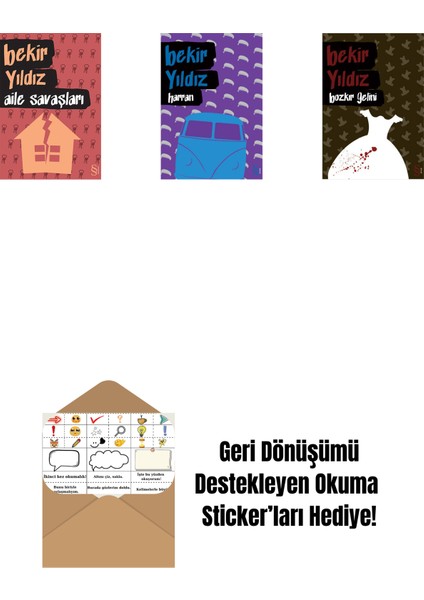Aile Savaşları + Harran + Bozkır Gelini + Okuma Sticker'ları