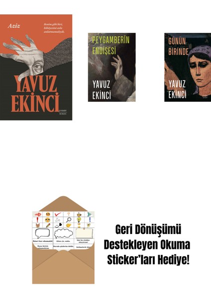 Aziz + Peygamberin Endişesi + Günün Birinde + Okuma Sticker'ları