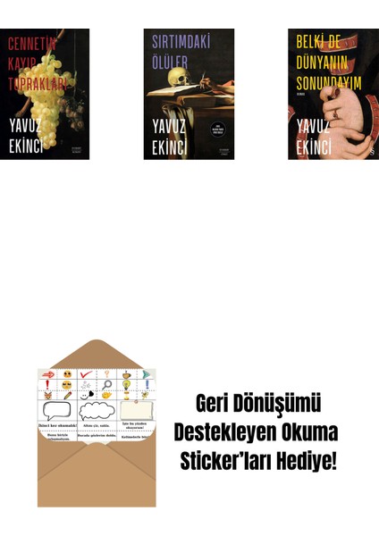 Cennetin Kayıp Toprakları + Sırtımdaki Ölüler + Belki De Dünyanın Sonundayım (Ciltli) + Okuma Sticker'ları