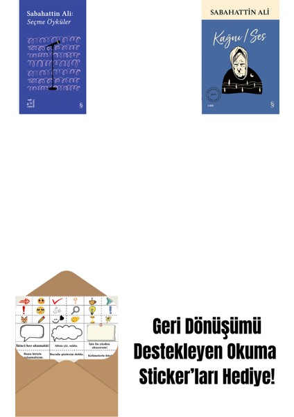 Everest Açıkhava 1 - Sabahattin Ali Seçme Öyküler + Kağnı / Ses + Okuma Sticker'ları