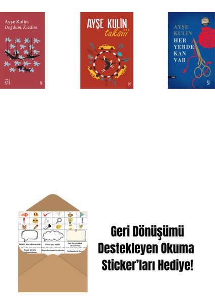 Everest Açıkhava 19 - Doğdum. Kızdım + Taksiii + Her Yerde Kan Var (Midi Boy) + Okuma Sticker'ları