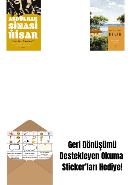 Edebiyat Yazıları 2 + Geçmiş Zaman Köşkleri (Kitap Boy) + Okuma Sticker'ları