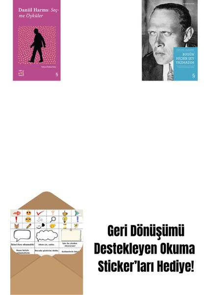 Everest Açıkhava 9 - Daniil Harms Seçme Öyküler + Bugün Hiçbir Şey Yazmadım + Okuma Sticker'ları